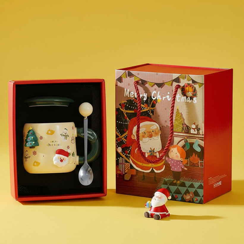 (Gift Box) 'Festive Friends' 3D Christmas Mug Set
