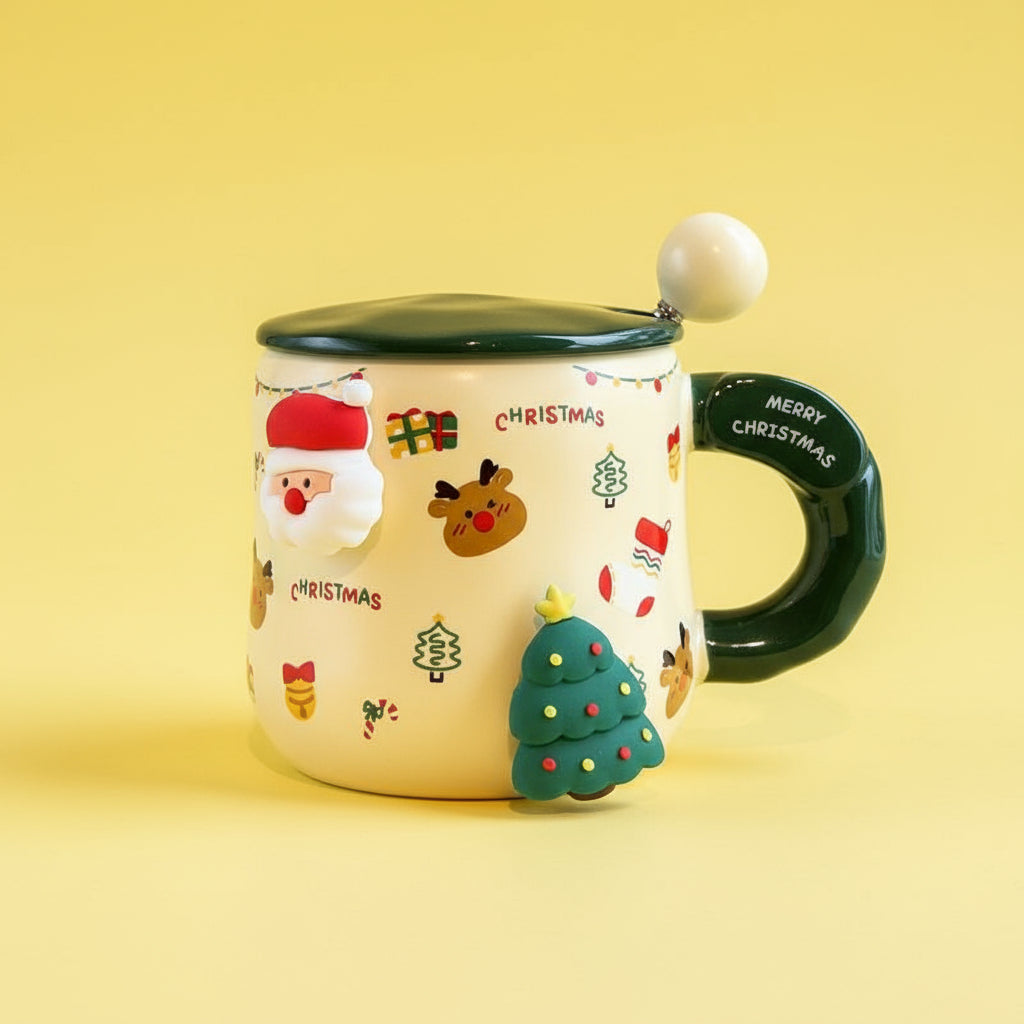 'Festive Friends' 3D Christmas Mug Set