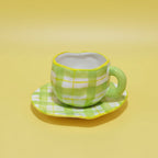 'Gingham Delight' Handcrafted Ceramic Set