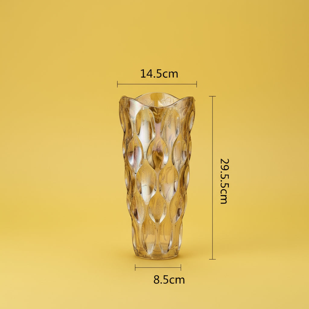 'Diamond Weave' Faceted Glass Vase