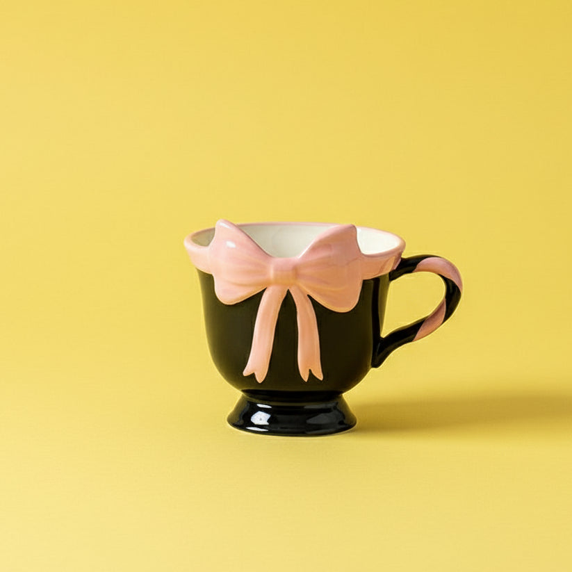 'Ribbon Charm' Ceramic Bow Mug
