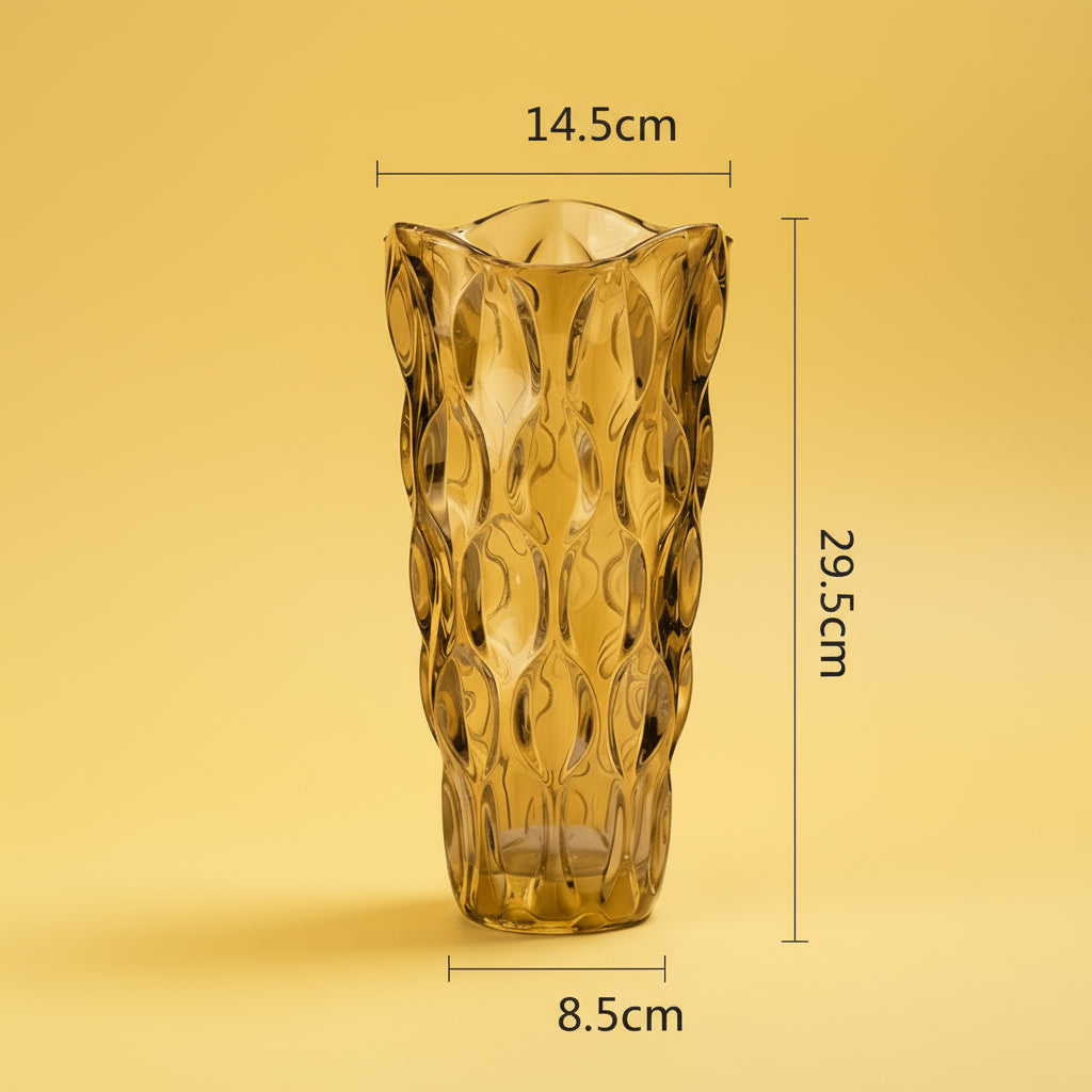 'Diamond Weave' Faceted Glass Vase