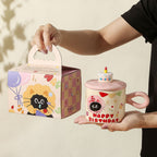 (Gift Box) 'Birthday Charm' Ceramic Mug & Candle Lid