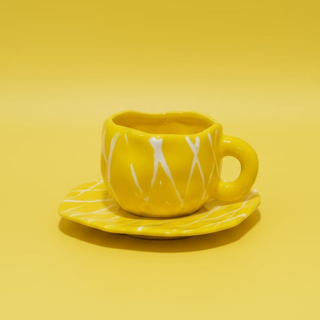 'Diamond Net' Handcrafted Ceramic Set