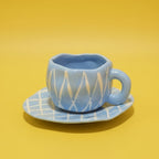 'Diamond Net' Handcrafted Ceramic Set