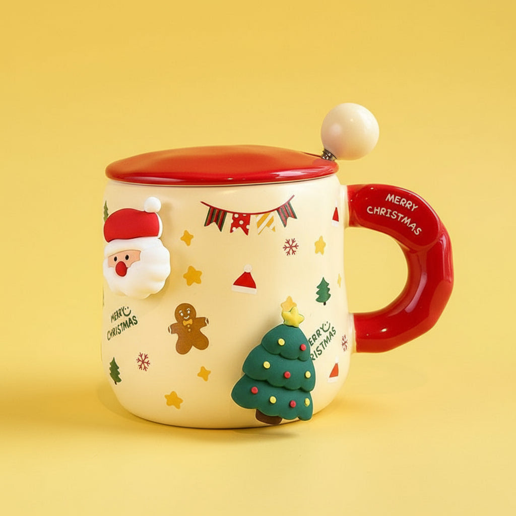 'Festive Friends' 3D Christmas Mug Set