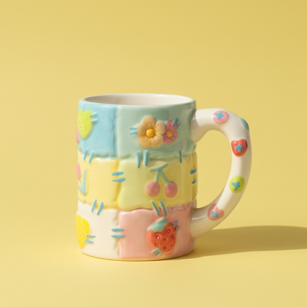 'Patchwork Quilt' 3D Ceramic Mug