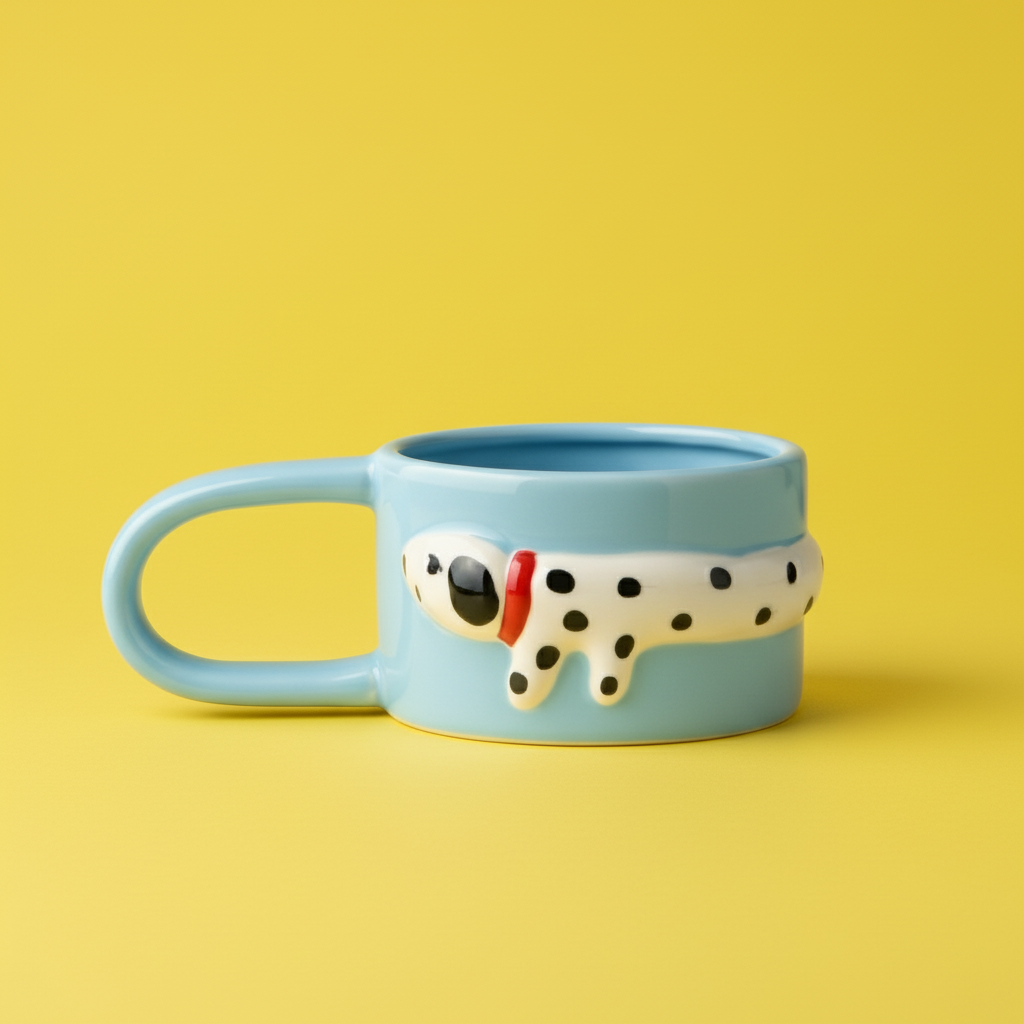 'Spotty Sausage' 3D Dog Ceramic Mug