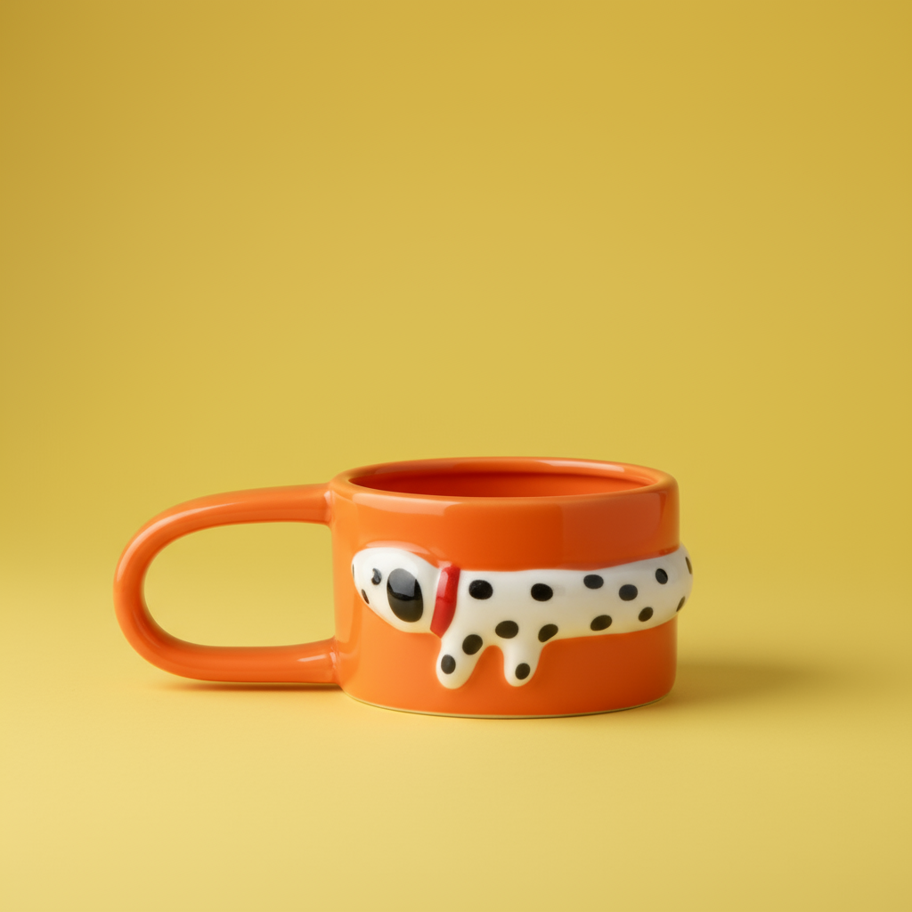 'Spotty Sausage' 3D Dog Ceramic Mug