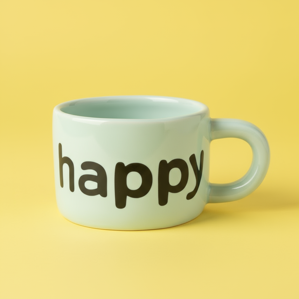 'Happy Thoughts' Ceramic Statement Mug