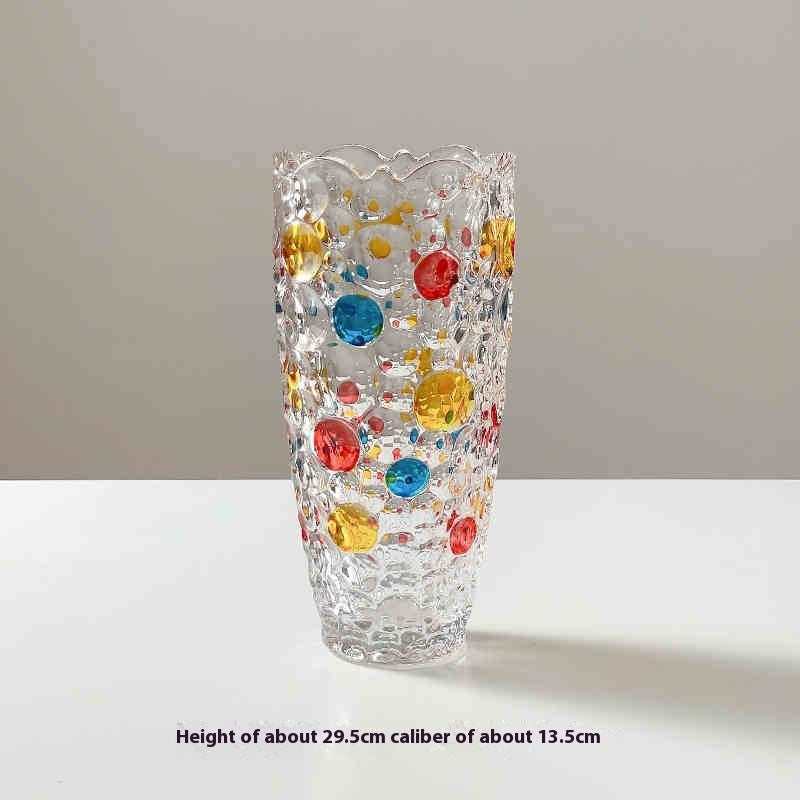 'Confetti Burst' Crystal Glass Vase