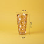 'Diamond Weave' Faceted Glass Vase