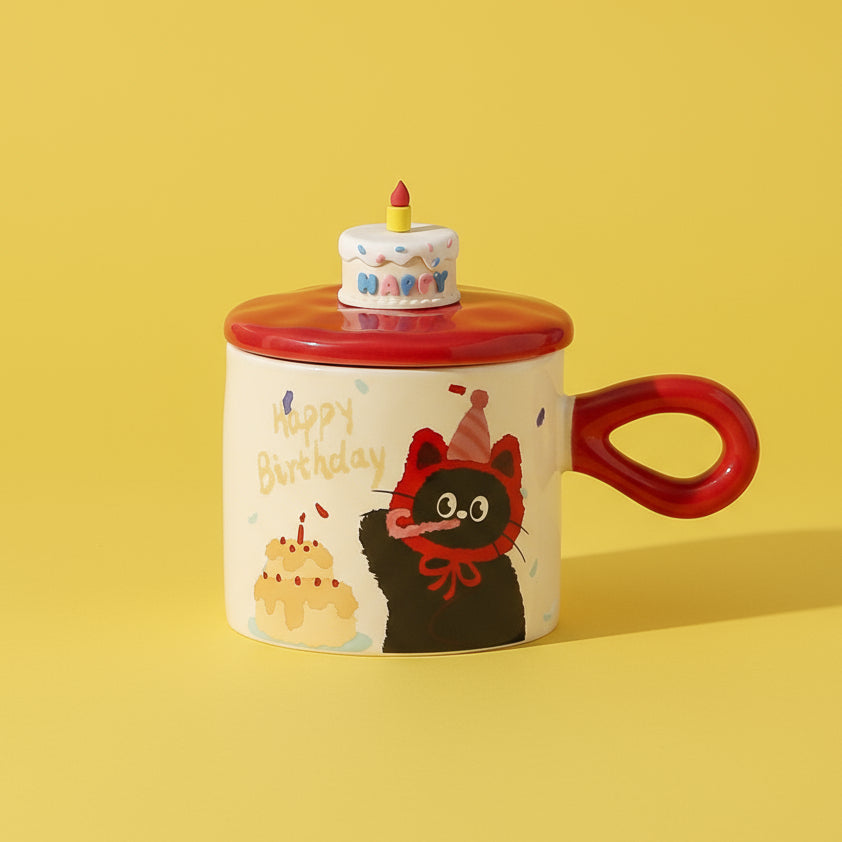 'Birthday Charm' Ceramic Mug & Candle Lid