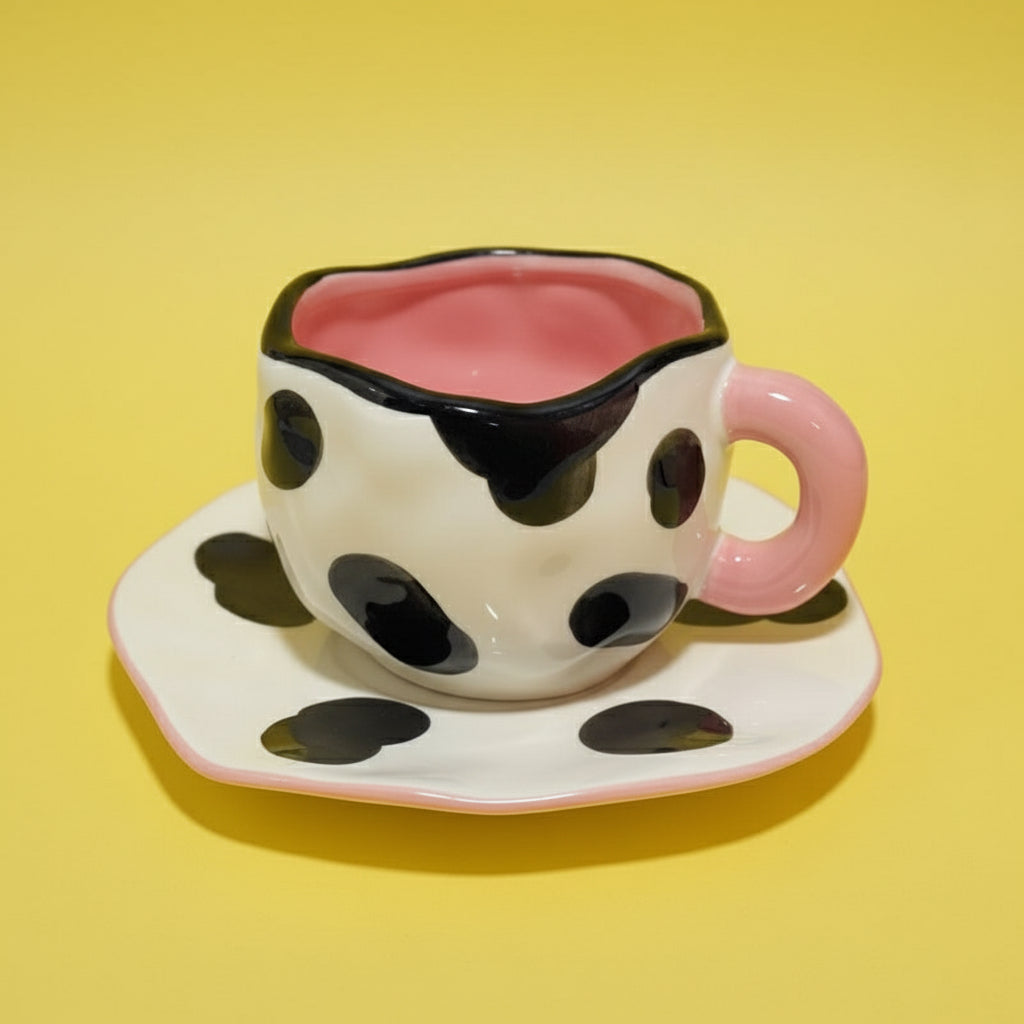 'Moo-dy Delight' Ceramic Coffee Set