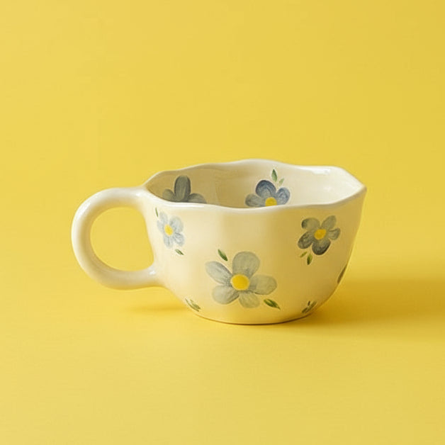 'Forget-Me-Not' Hand-Pinched Ceramic Mug