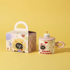 (Gift Box) 'Birthday Charm' Ceramic Mug & Candle Lid