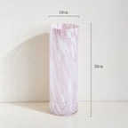 'Ethereal Marble' French Cream Glass Vase
