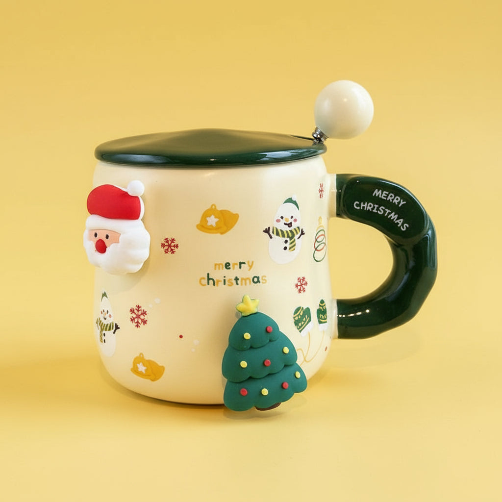 'Festive Friends' 3D Christmas Mug Set