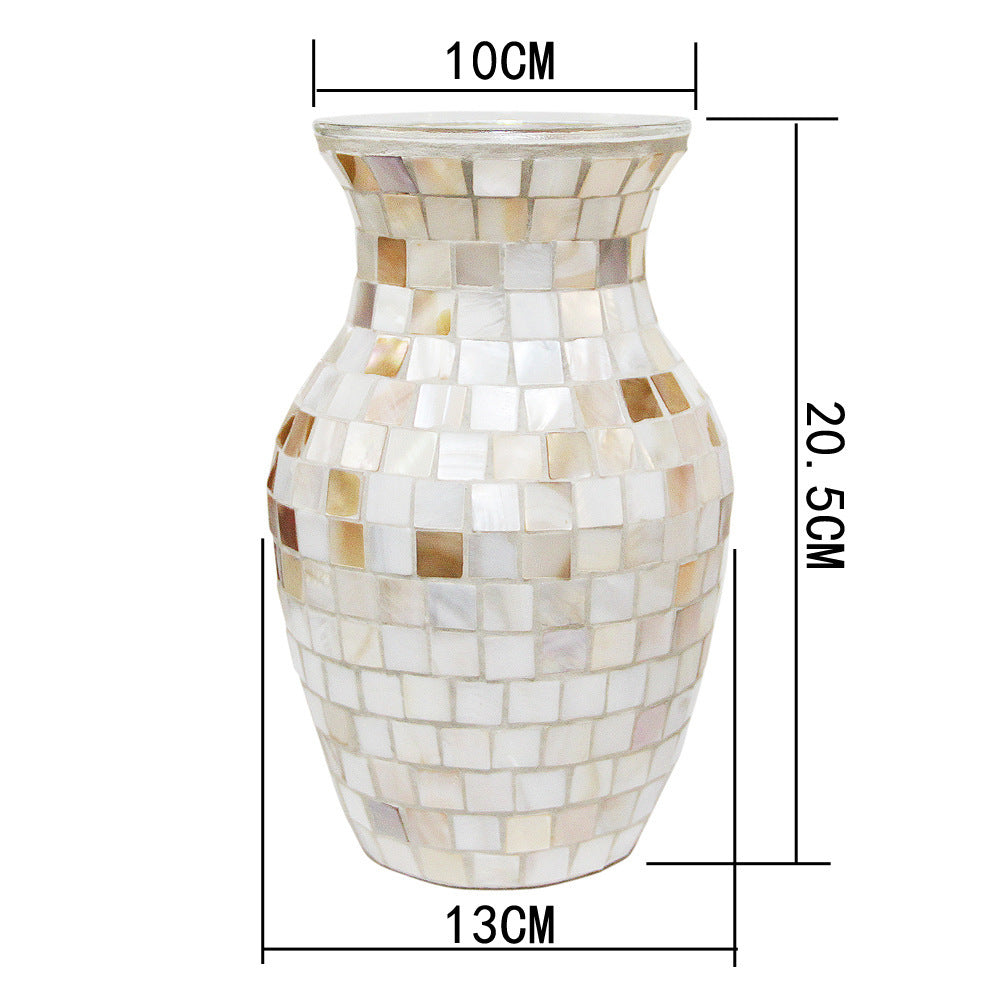 'Mother of Pearl' Nordic Shell Mosaic Vase