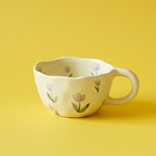 'Custard Tulip' Hand-Pinched Ceramic Mug