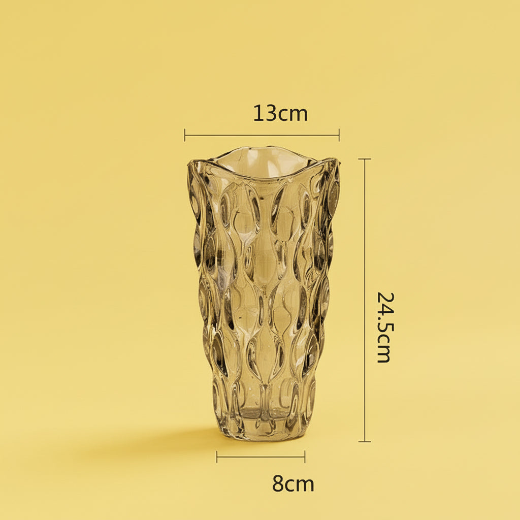 'Diamond Weave' Faceted Glass Vase