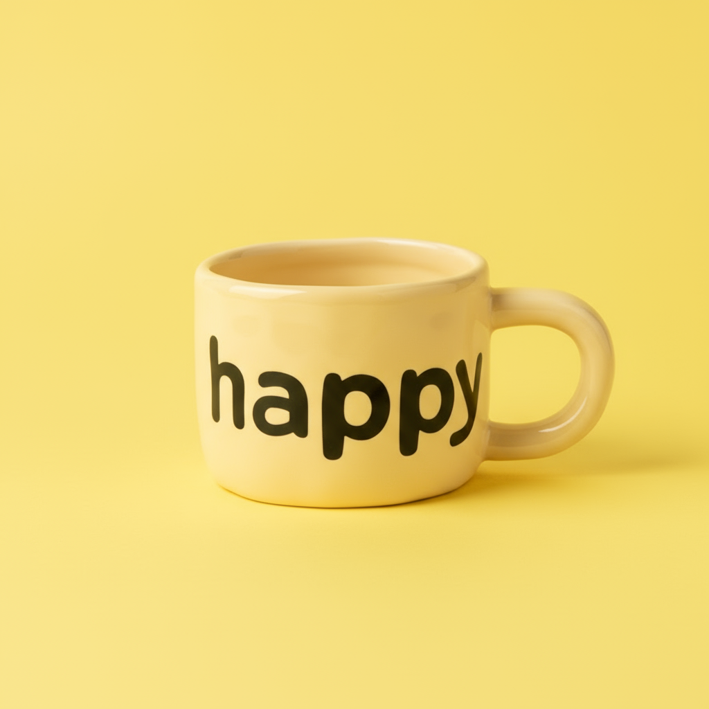 'Happy Thoughts' Ceramic Statement Mug