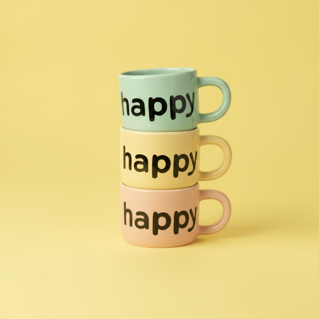 'Happy Thoughts' Ceramic Statement Mug