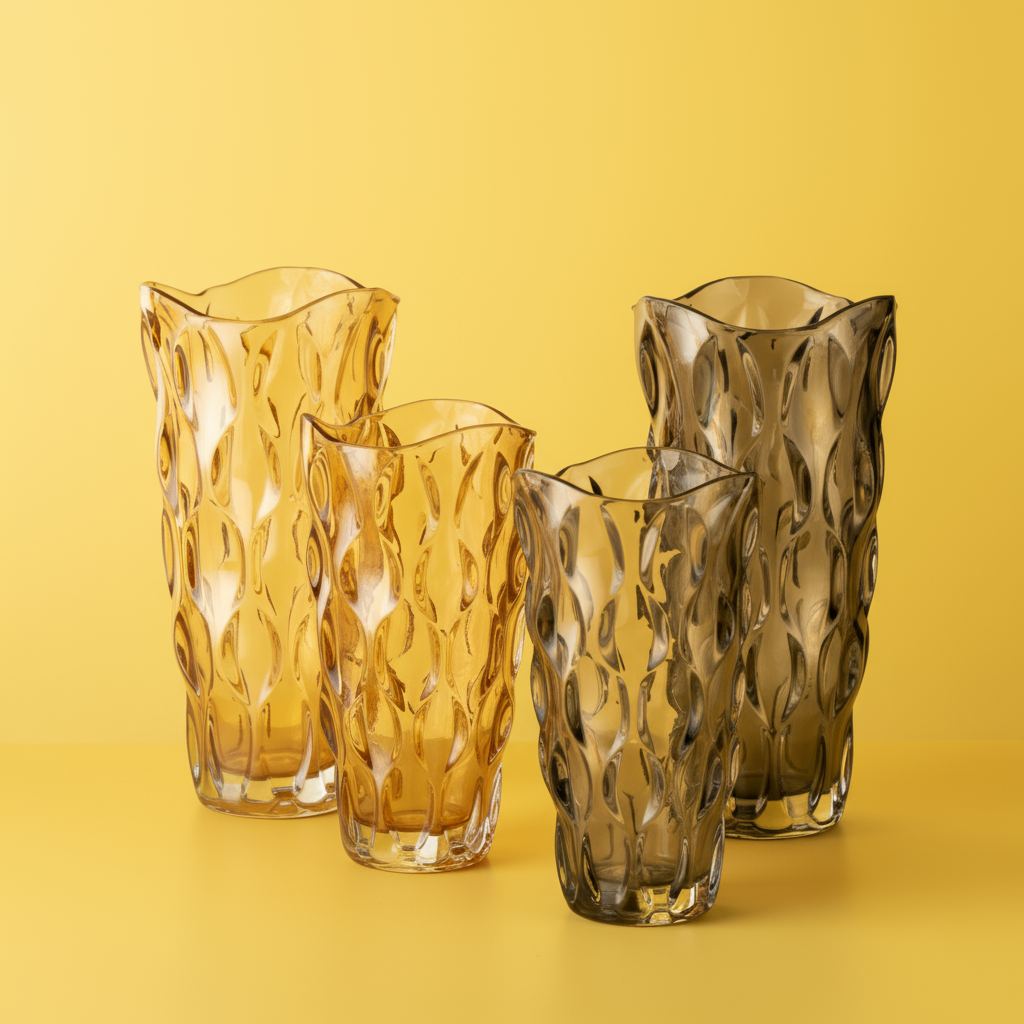 'Diamond Weave' Faceted Glass Vase