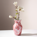 'Rose Quartz' Handmade Mosaic Vase